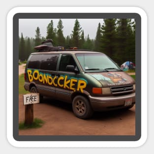 Funny Camping Presents - The Boondocker Sticker